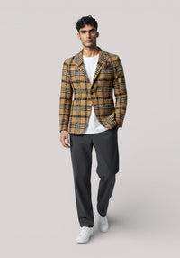 GIACCA UOMO SLIMFIT TARTAN CAMMELLO - 3132G2728M1 203704 24 - Linassi