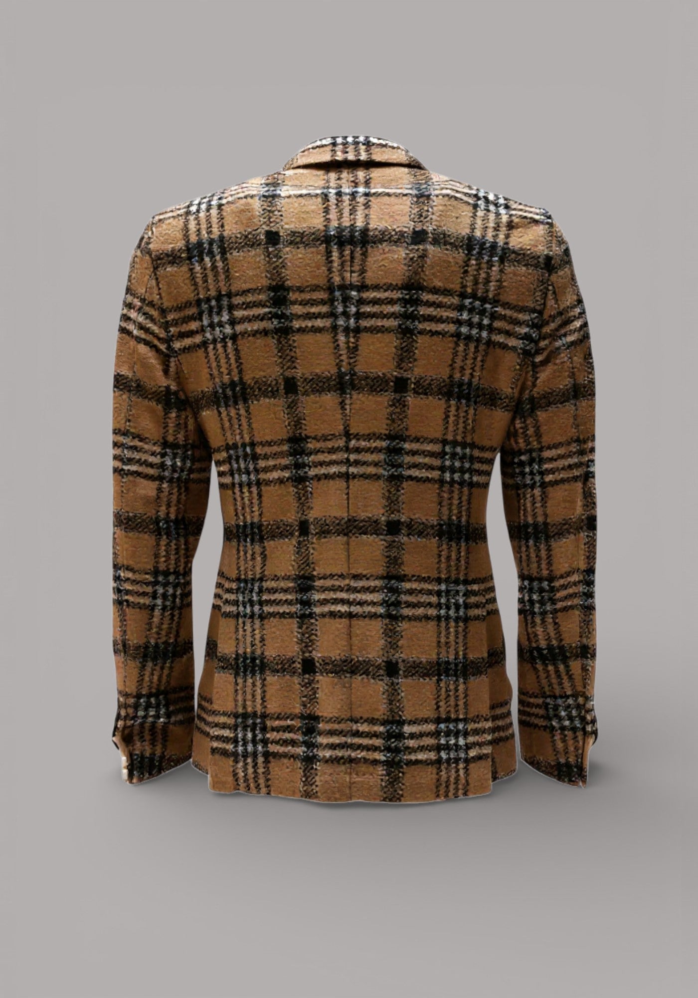 GIACCA UOMO SLIMFIT TARTAN CAMMELLO - 3132G2728M1 203704 24 - Linassi