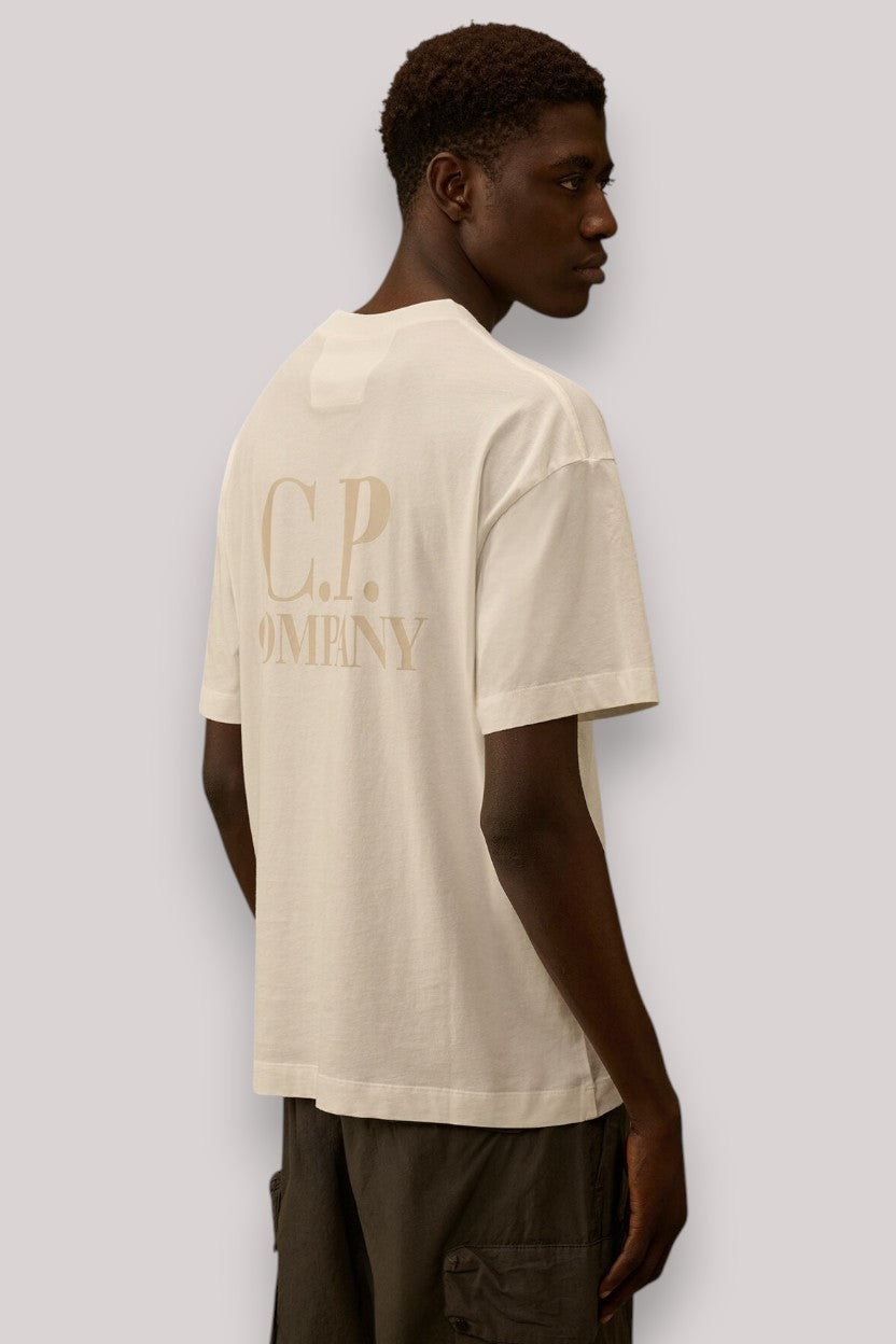 T-SHIRT UOMO LOGO GAUZE WHITE - Linassi