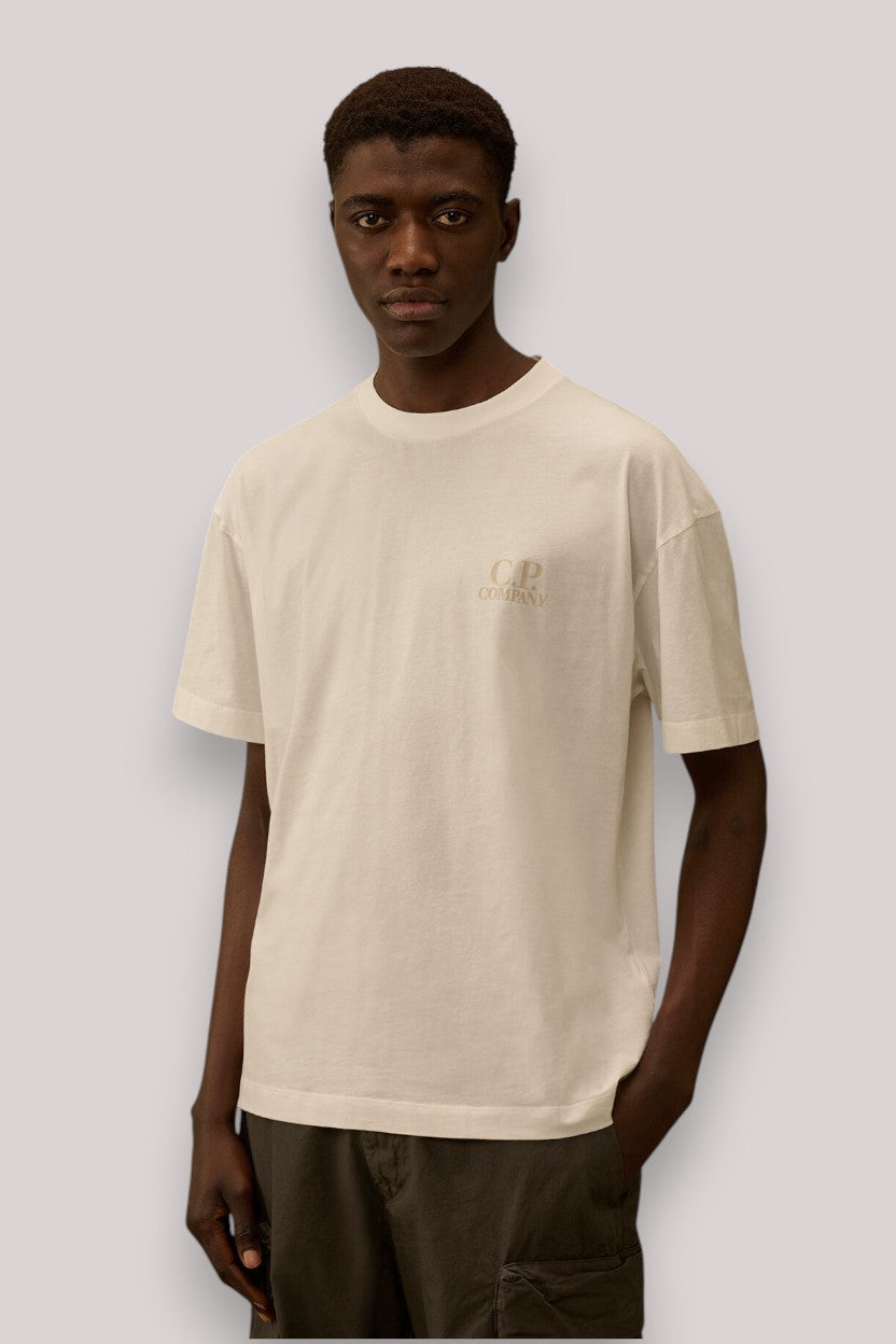 T-SHIRT UOMO LOGO GAUZE WHITE - Linassi
