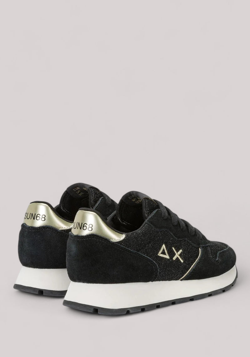 Sneaker Ally Glitter in suede e lurex oro Sneaker Ally Glitter in suede e lurex oro