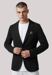 GIACCA UOMO SLIM FIT IN MISTO COTONE BLU - Linassi