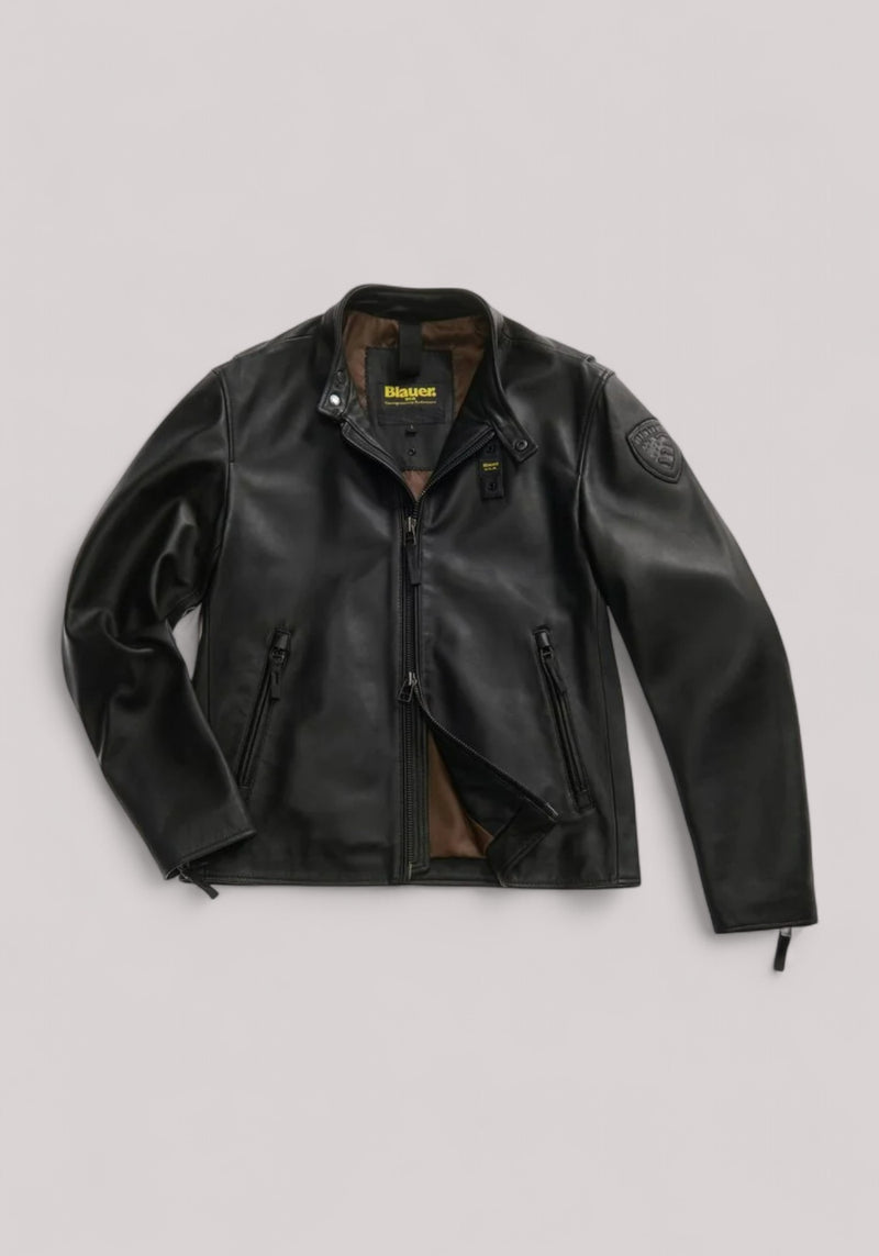 GIUBBINO UOMO IN PELLE NERO
