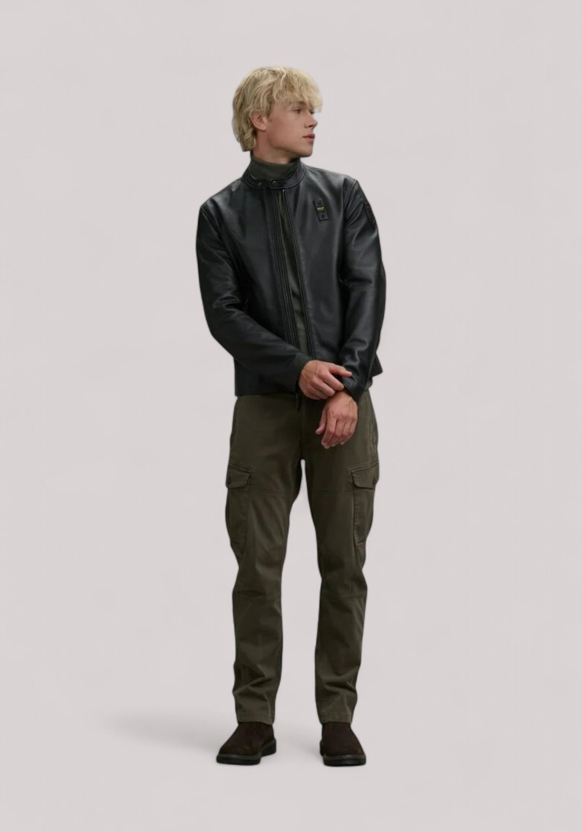 GIUBBINO UOMO IN PELLE NERO