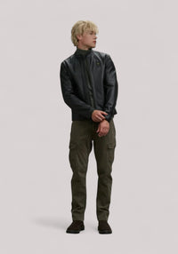 GIUBBINO UOMO IN PELLE NERO