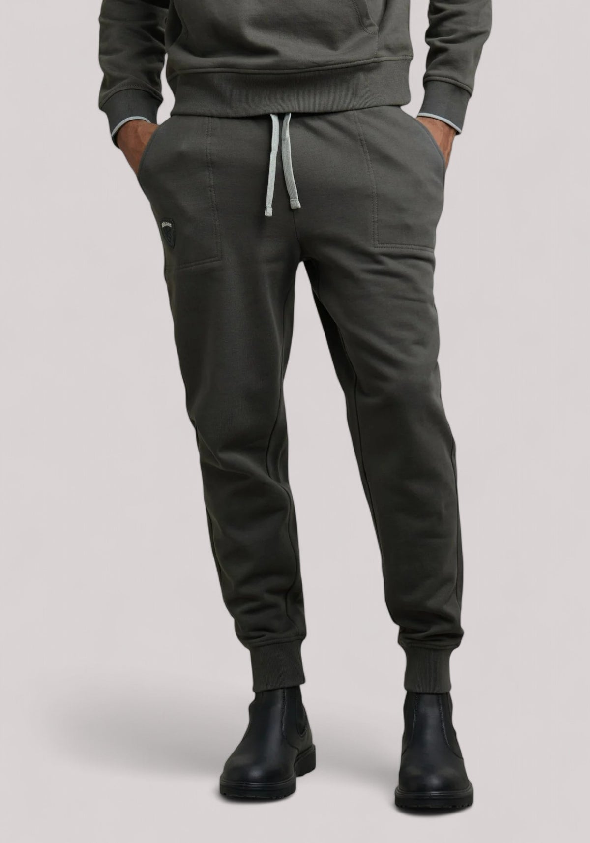 PANTALONE UOMO IN FELPA WALK GRIGIO ANTRACITE - Linassi