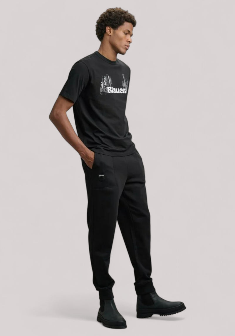 PANTALONE UOMO IN FELPA WALK NERO - Linassi