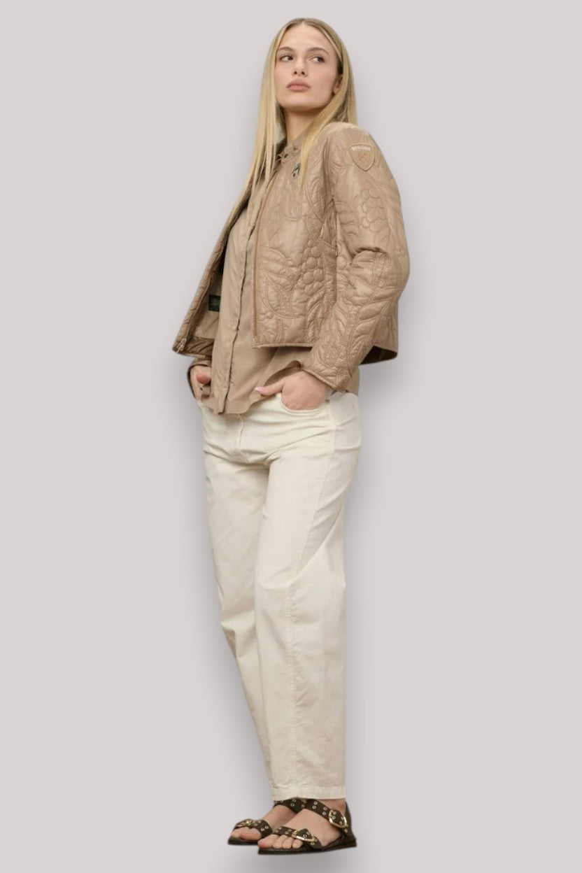 GIUBBINO DONNA MARIPOSA BEIGE NATURALE - Linassi