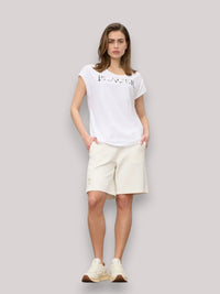 T-SHIRT DONNA MOHAWK BIANCO OTTICO - Linassi
