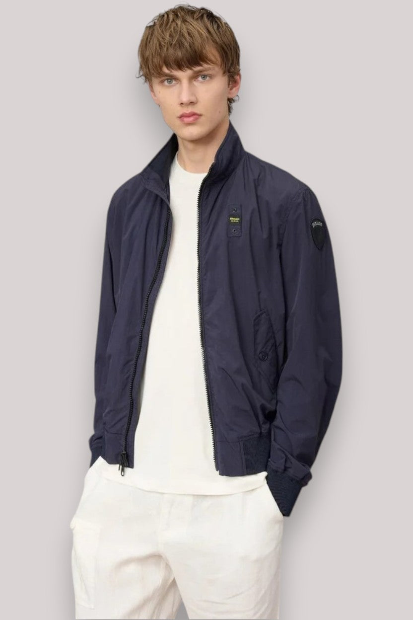 GIUBBINO UOMO IN COTONE BLU - Linassi