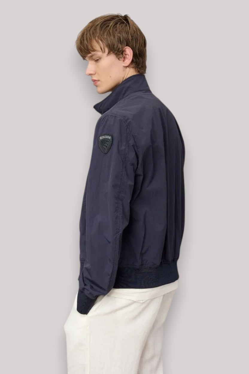 GIUBBINO UOMO IN COTONE BLU - Linassi