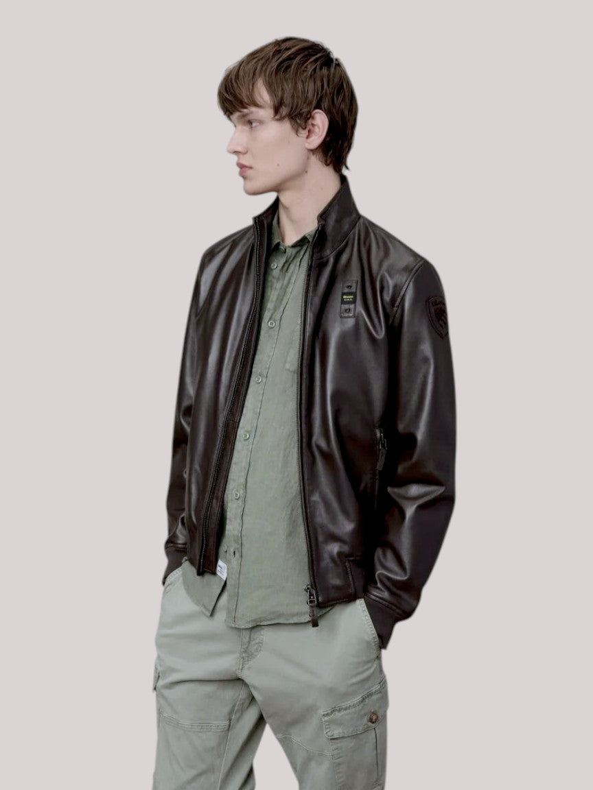 GIUBBINO UOMO IN PELLE CONISTON NERO - Linassi