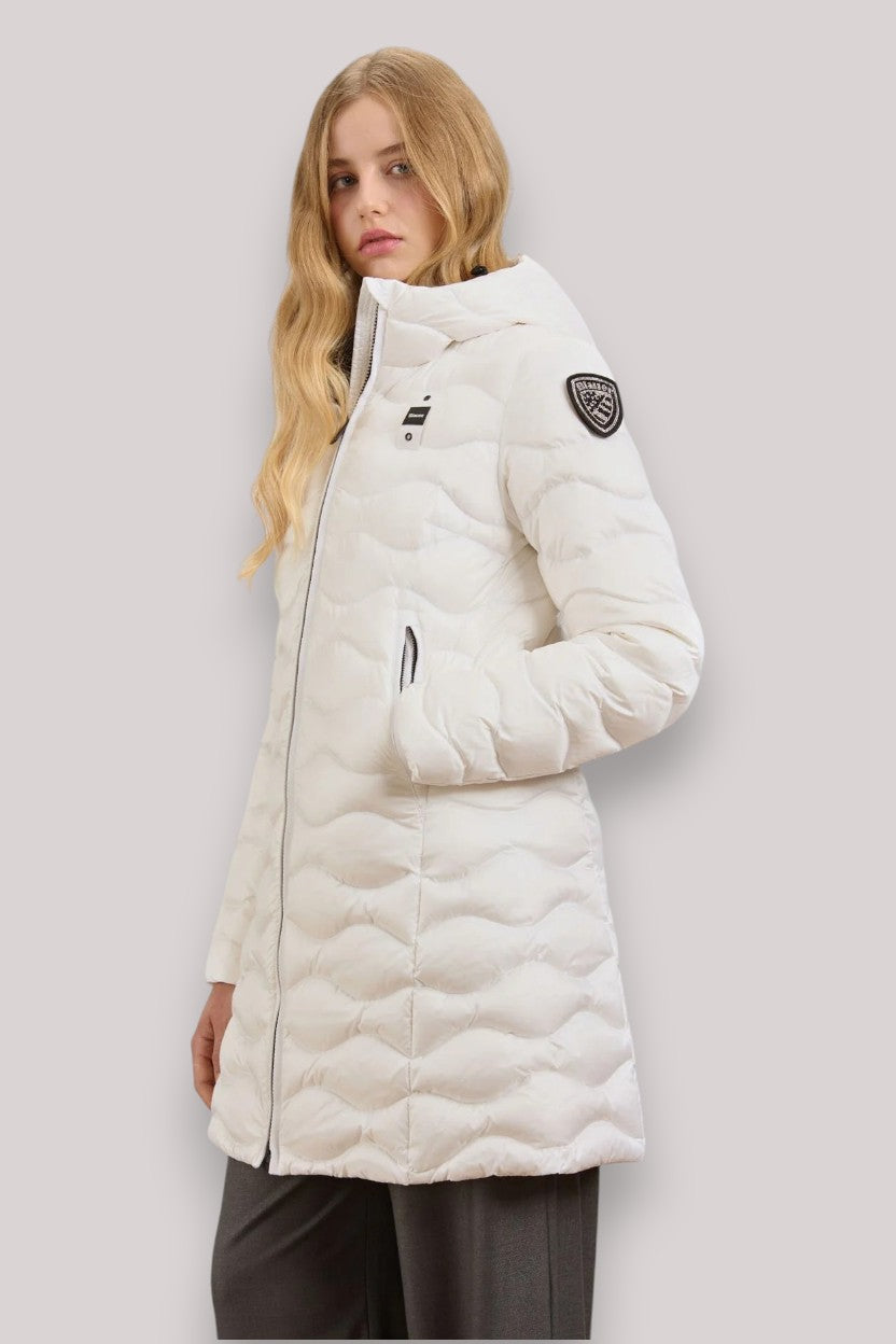 GIACCONE DONNA LYNE BIANCO OTTICO