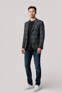 GIACCA UOMO SLIM FIT IN LANA BLU - G2069M 153661 - Linassi