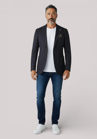 GIACCA UOMO SLIM FIT IN LANA BLU - 2732G2728 193631 - Linassi