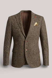 GIACCA UOMO SLIM FIT IN JERSEY MARRONE - Linassi