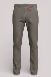 PANTALONE UOMO SLIM FIT IN COTONE STRETCH BLU MARRONE - Linassi