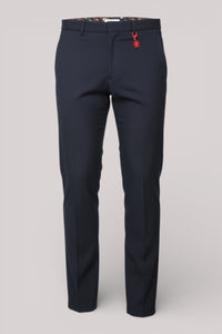 PANTALONE UOMO SLIM FIT IN JERSEY STRETCH BLU - Linassi