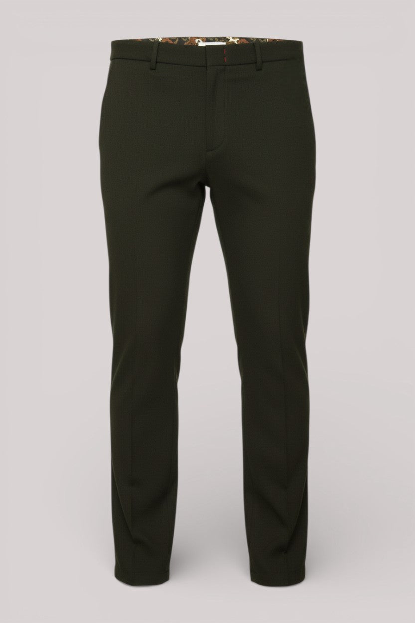 PANTALONE UOMO SLIM FIT IN JERSEY STRETCH NERO - Linassi