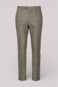 PANTALONE UOMO GALLES IN LANA STRETCH GRIGIO - Linassi
