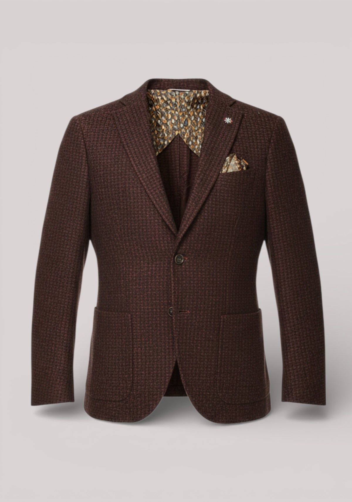 GIACCA UOMO SLIMFIT PIED DE POULE ROSSO - 3132G2028 213651 28 - Linassi