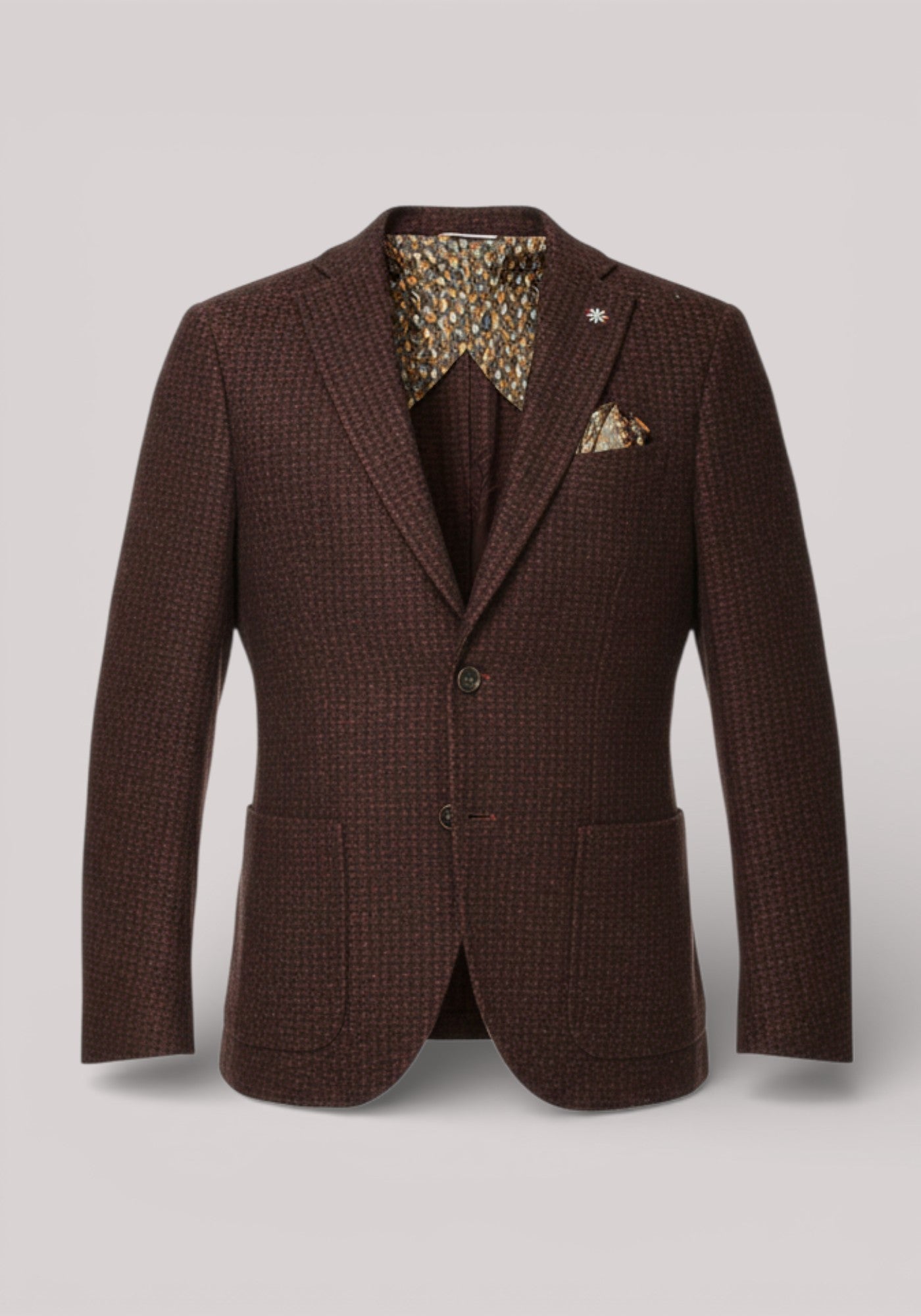 GIACCA UOMO SLIMFIT PIED DE POULE ROSSO - 3132G2028 213651 28 - Linassi