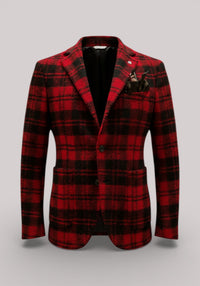 GIACCA UOMO SLIMFIT TARTAN ROSSO - 3132G2728M1 203699 18 - Linassi