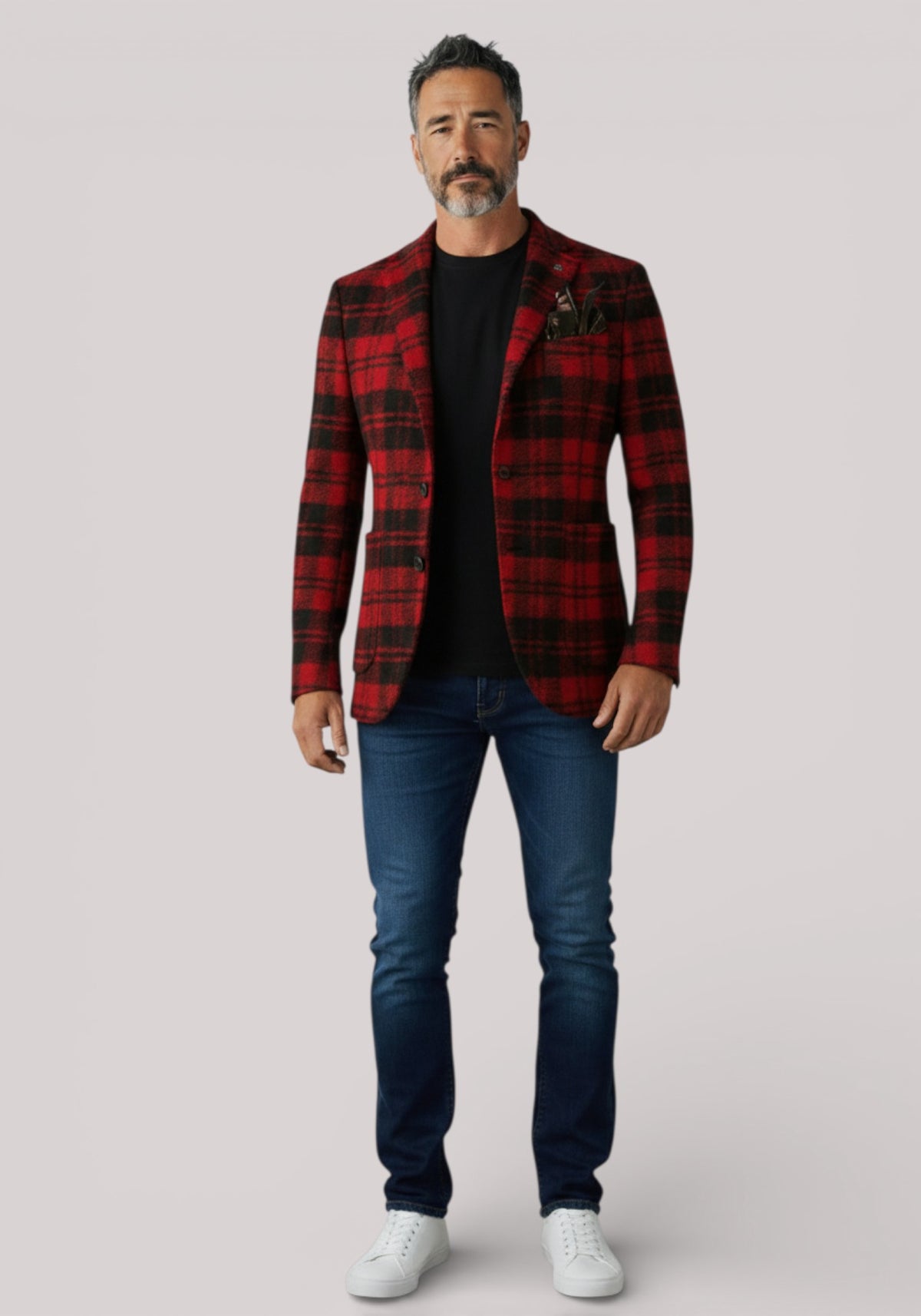 GIACCA UOMO SLIMFIT TARTAN ROSSO - 3132G2728M1 203699 18 - Linassi