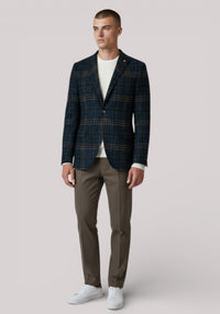 GIACCA UOMO SLIMFIT TARTAN BLU - 3132G2728M1 203704 88 - Linassi