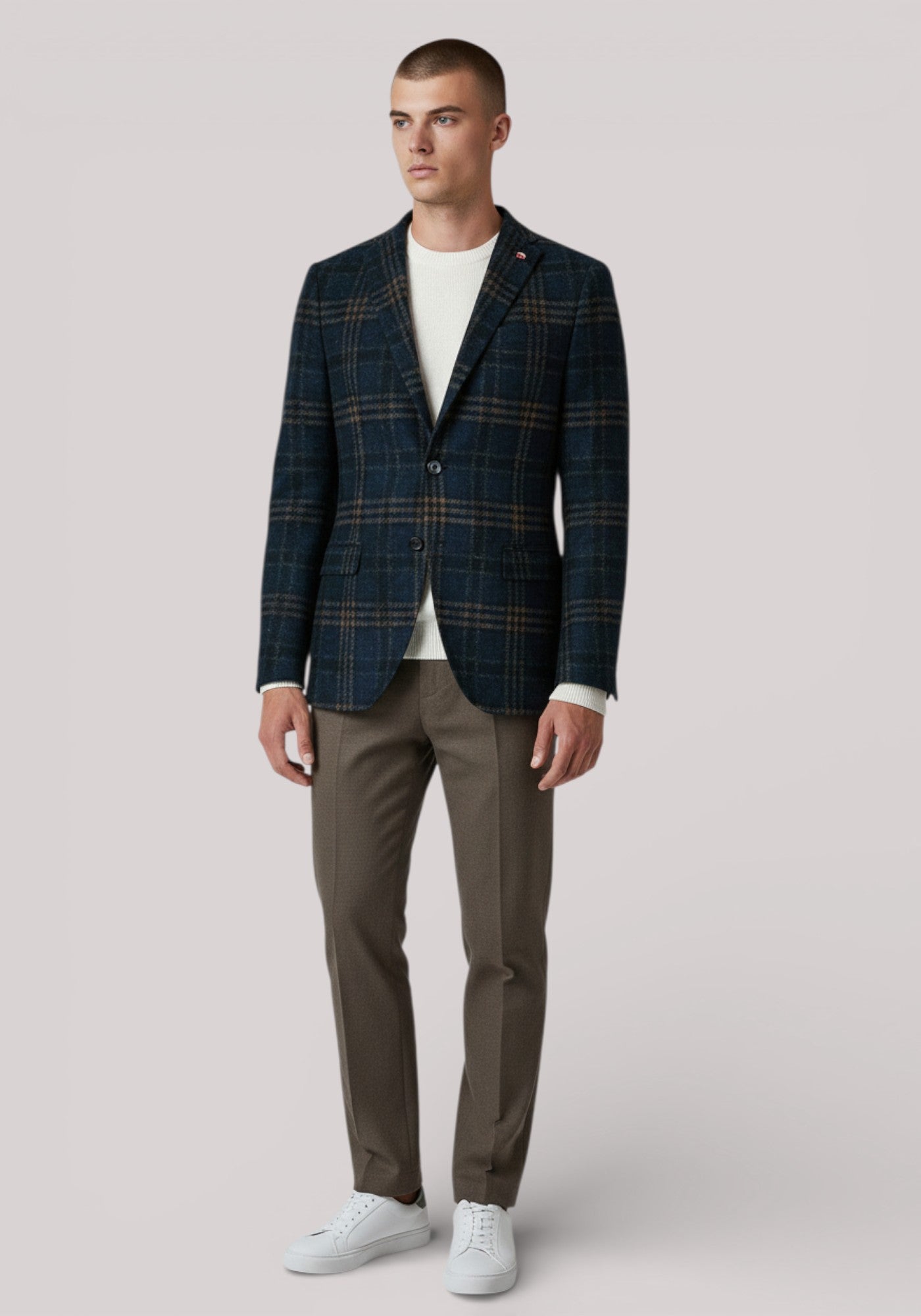 GIACCA UOMO SLIMFIT TARTAN BLU - 3132G2728M1 203704 88 - Linassi