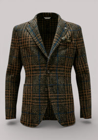 GIACCA UOMO SLIMFIT TARTAN MARRONE - 3132G2728M1 203703 28 - Linassi