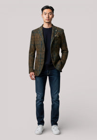 GIACCA UOMO SLIMFIT TARTAN MARRONE - 3132G2728M1 203703 28 - Linassi