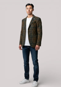 GIACCA UOMO SLIMFIT TARTAN MARRONE - 3132G2728M1 203703 28 - Linassi