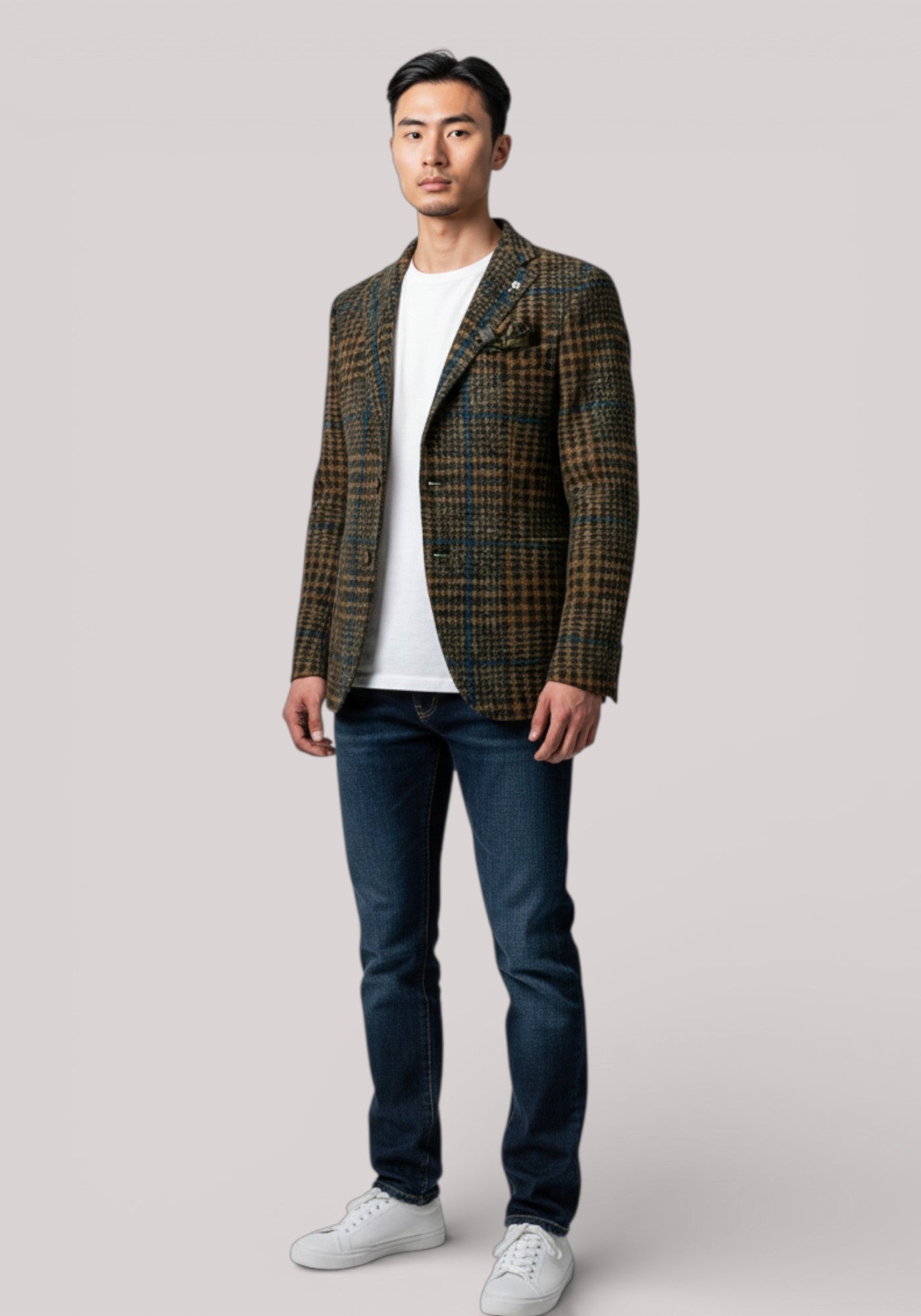 GIACCA UOMO SLIMFIT TARTAN MARRONE - 3132G2728M1 203703 28 - Linassi
