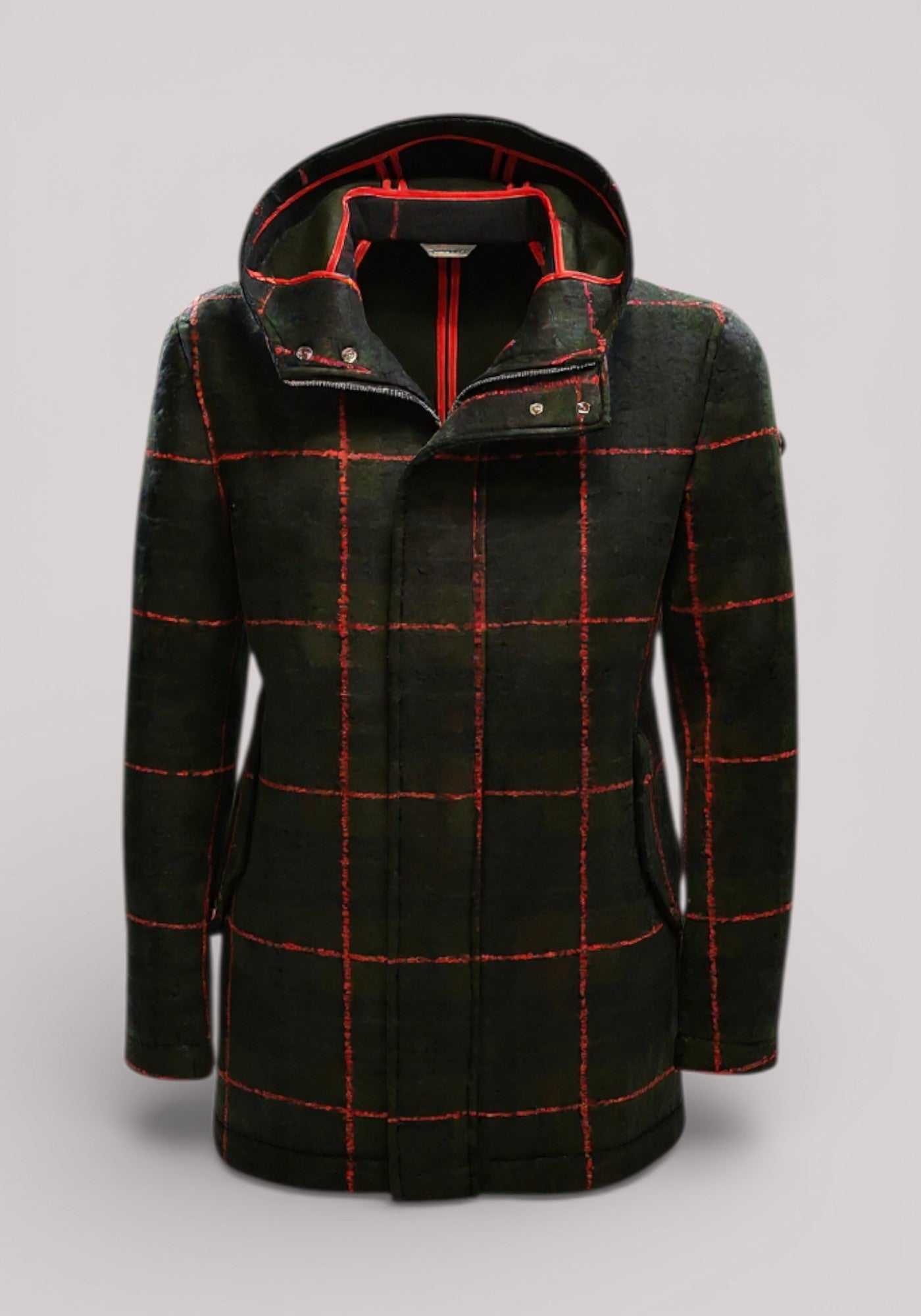 CAPPOTTO UOMO IN MISTO LANA TARTAN VERDE - 3132H83171 203742 40 - Linassi