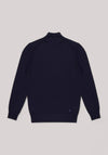 MAGLIA UOMO MOCK NECK IN PURA LANA NAVY