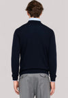 MAGLIA UOMO MOCK NECK IN PURA LANA NAVY