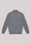 MAGLIA UOMO MOCK NECK IN PURA LANA GRIGIO