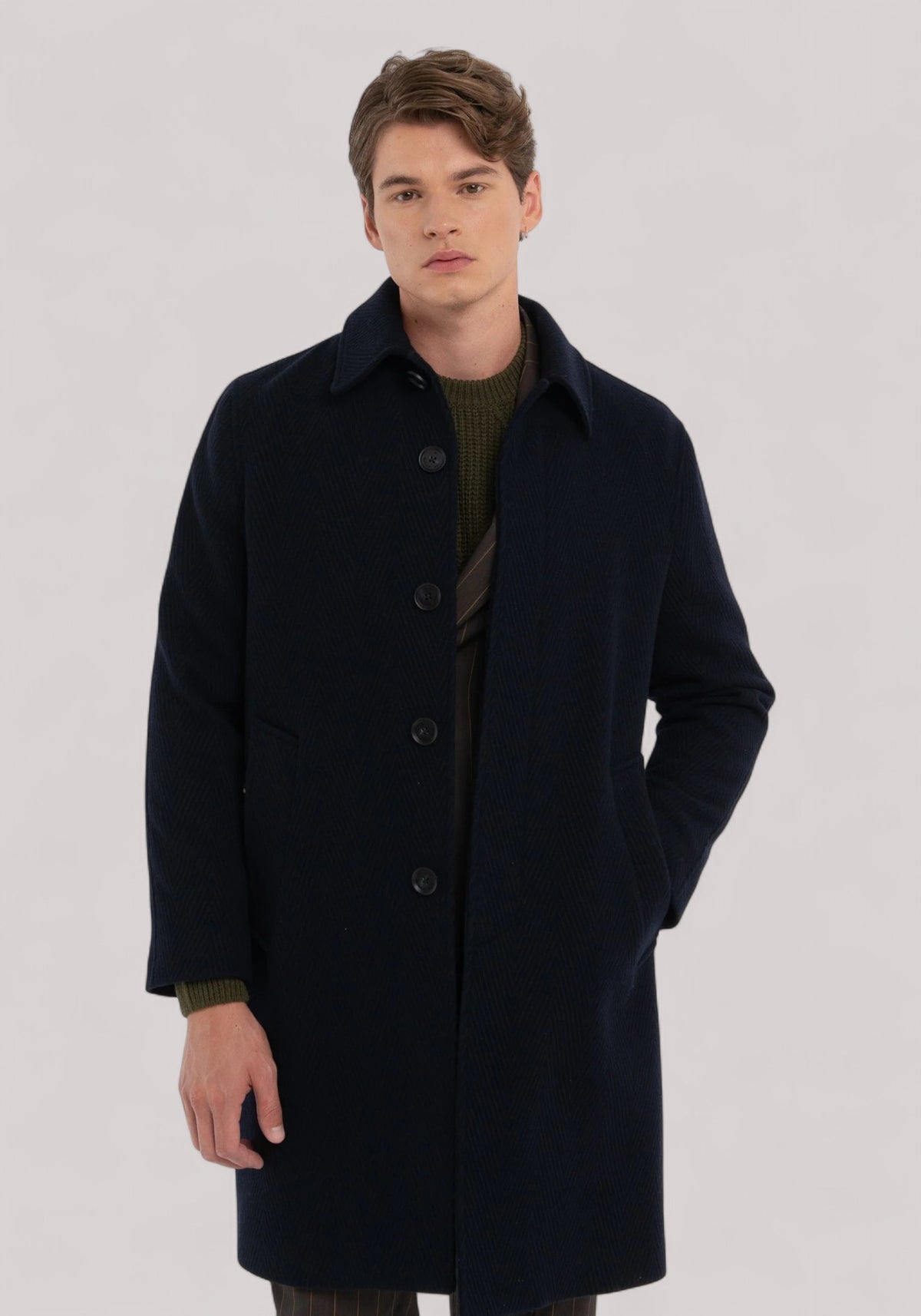 CAPPOTTO UOMO RAGLAN NAVY BLU