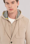 GIACCA UOMO NEOPRENE CAPPUCCIO BEIGE