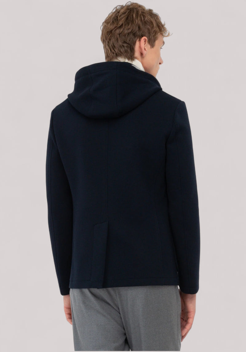 GIACCA UOMO NEOPRENE CAPUCCIO  BLU