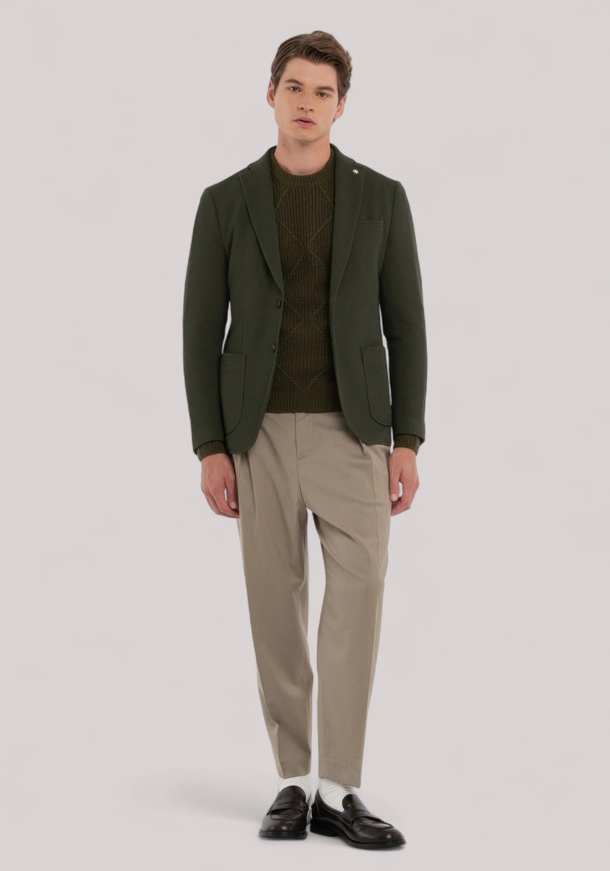 GIACCA UOMO IN JERSEY VERDE