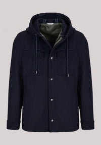 GIUBBINO UOMO CON CAPPUCCIO BLU