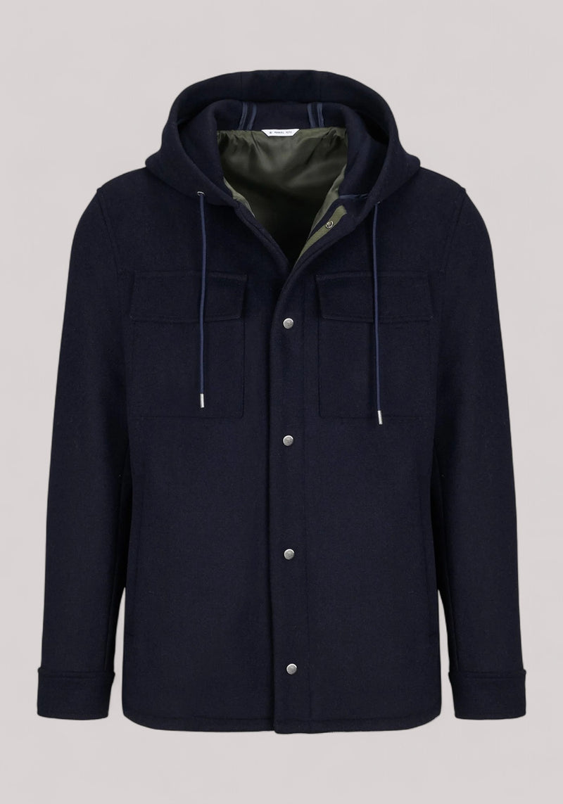 GIUBBINO UOMO CON CAPPUCCIO BLU
