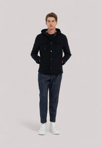 GIUBBINO UOMO CON CAPPUCCIO BLU