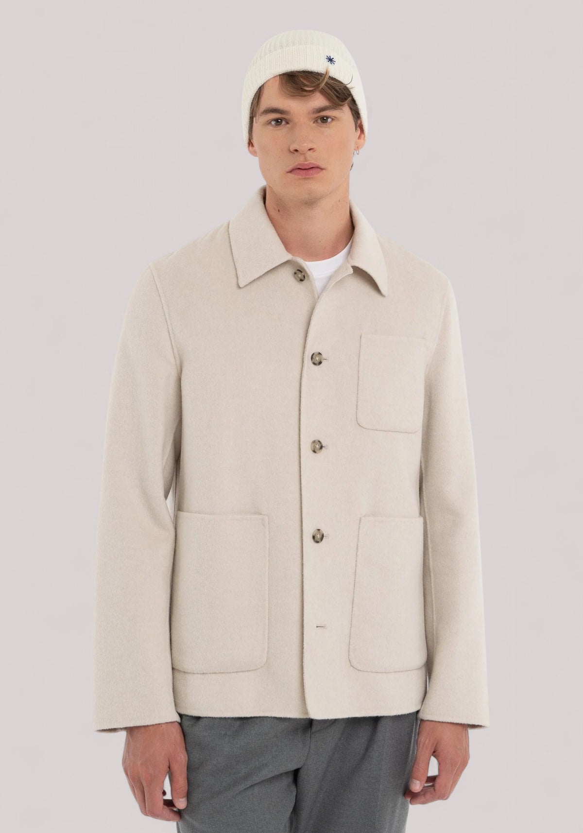 GIACCA UOMO OVERSHIRT BEIGE