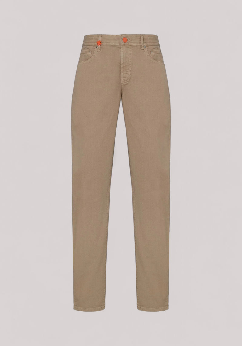 JEANS UOMO TINTO IN CAPO BEIGE SCURO