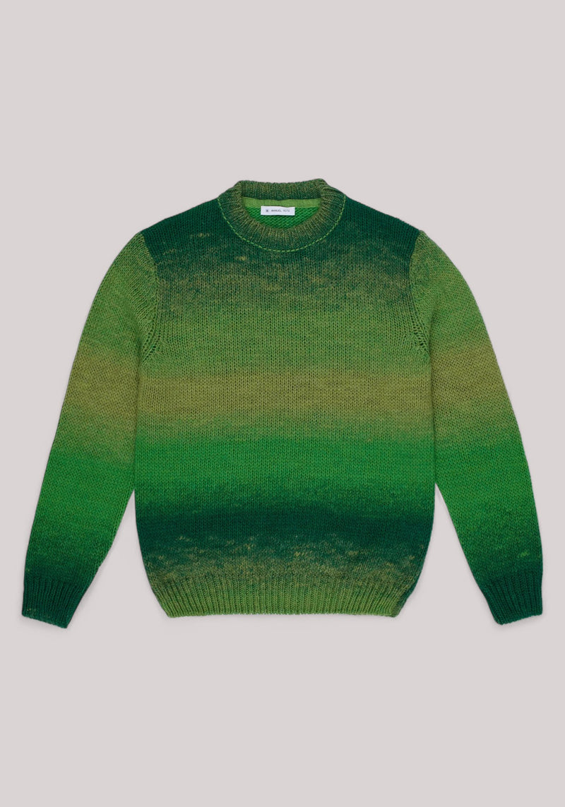 MAGLIA UOMO MISTO LANA DEGRADE VERDE