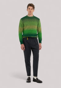 MAGLIA UOMO MISTO LANA DEGRADE VERDE