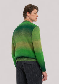 MAGLIA UOMO MISTO LANA DEGRADE VERDE